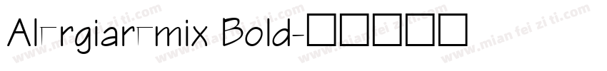 Alergiaremix Bold字体转换